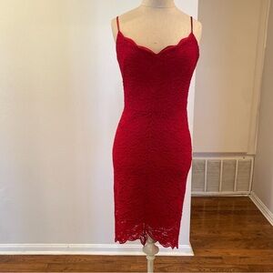 Jump Apparel Red Lace Sexy Dress like new 1/2 Jr. Impress on Valentines Day
